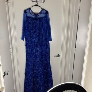 Custom HANDSEWN Elegant Blue Evening Gown